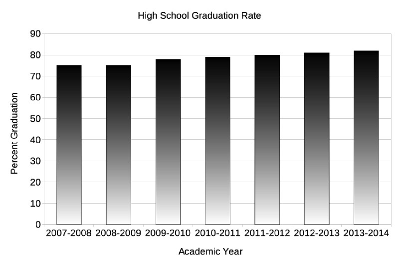A more accurate representation of graduation rates by year.